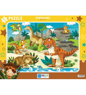 Blue Fus Dinosaurs (Dinozorlar) - Puzzle 72 Parça