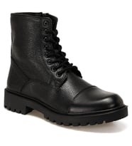 DOCKERS 229096 HAKİKİ DERİ COMFORT CASUAL ERKEK ASKER POSTAL BOT (Siyah)