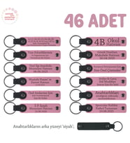 Pembe & Siyah, Dernek Organizasyonuna Özel 46'lı Set, Kurum İsmi ve Katılımcı İsmi Yazılı Anahtarlık
