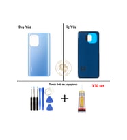 Xiaomi Mi 11 Ufuk Mavisi Uyumlu Arka Kapak + Yapıştırıcı ve Vida Seti