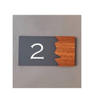Wooden Serisi Pleksi Kapı Numarası