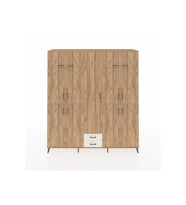 Hyperion Dolap 10 Raflı 2 Çekmeceli 4 Askılı 220x44x243 Çam-Çam/Aytaşı