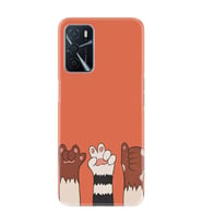 Oppo A16 Kılıf Resimli Desenli Silikon Platinium Series Three Hand 1818