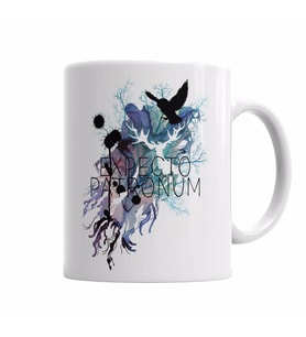 EXPECTO PATRONUM HEDWIG WATERCOLOUR  Kupa Bardak Porselen
