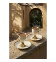PRUNE 2 Lİ KAHVE FİNCAN TAKIMI GOLD MSKF506