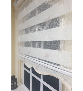 Zebra Stor Nakışlı Beyaz  Etek Dilimli STB 470