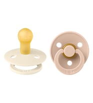Bibs Colour İkili Kauçuk Emzik-Ivory/Blush 0-6 Ay
