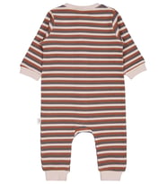 Civil Baby Çizgi Empirme 6-18 Ay Tulum - Bej 9-12 Ay (Gri)
