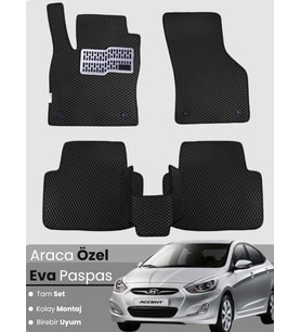 HYUNDAİ ACCENT BLUE (2011-2018) Uyumlu EVA Paspas Tam Set–Araca Özel,Kolay Montaj