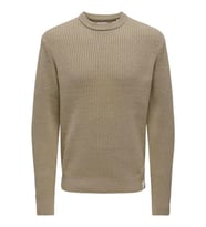 ONSFERGAL LIFE REG 7 RIB CREW KNIT (Haki)