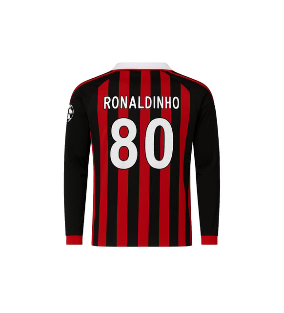 Ronaldinho Uzun Kollu Retro 09/10 AC Milan Yetişkin Futbol Forması