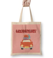 Funny Travel Gift Design Lover-Trippin Wanderlust Journey Adventurer Vacation Bez Çanta Uzun Saplı