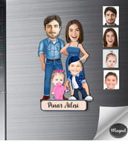 Kişiye Özel Aile Ahşap Magnet 14