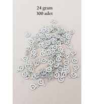 Oya Abiye Bileklik Kolye Pleksi Metalik Plastik Pul Gümüş Renk 24 gram 300 adet - BNC576