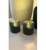 Gri 2 li Mumluk Led Yemek Masası için Dekorasyon, Led Şamdan Masa Dekorasyonu (Çok Renkli)