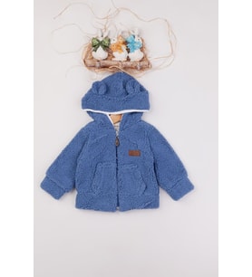 3018 Wofim Erkek Bebek Natural Welsoft Şapkalı Mont