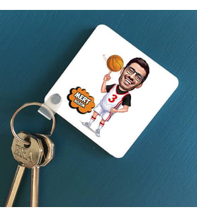 Kişiye Özel Basketbol Oyuncusu Karikatürlü Anahtarlık