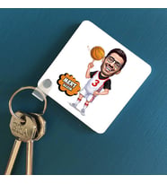 Kişiye Özel Basketbol Oyuncusu Karikatürlü Anahtarlık