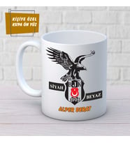 Kişiye Özel İsimli Beşiktaş Kartallı Kupa Bardak