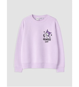 LC WAIKIKI Lila Kuromi Baskılı Kız Çocuk Sweatshirt