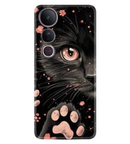 Vivo V50 Lite Kılıf Boutique Baskılı Resimli Kara Kedi Pcode -085