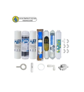 Purefer Açık kasa çift sediment Sertifikalı 7li Vontron Helixfil Yüksek Tds mebran 4lü mineral+B12