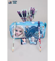 DEKOMUS LİSANSLI FROZEN ELSA KALEM ÇANTASI,2 ADET SİLGİLİ KURŞUN KALEM , YILDIZ KALEMTRAŞ VE SİLGİ KIRTASİYE OKUL SETİ