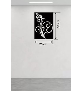 Geleneksel Çiçek Desenli Ahşap Duvar Tablosu - 25X35 Cm Kesim Dekoratif Pano