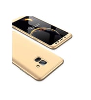 Samsung Galaxy A8 2018 Uyumlu Kılıf Zore Ays Kapak (Gold)