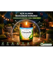 Açık Alanların Tercih Edilen Citronella& Limon Otu Mumu Bahçe ve Teras Mumu 100gr
