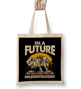 Cute I m A Future Paleontologist Dinosaur Obsessed Bez Çanta Uzun Saplı