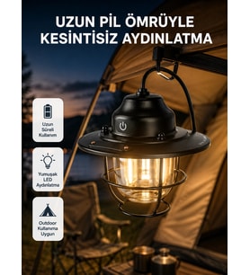 Kamp Işığı Uzun Ömürlü Pil Taşınabilir Suya Dayanıklı