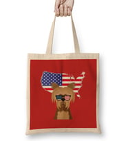 DOG İndependence Day 4th Of July Gift Celebration Patriotic Bez Çanta Uzun Saplı