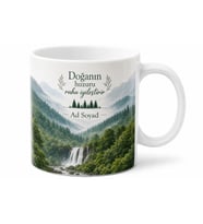 Düzce Yeşil Doğa Temalı Kişiye Özel Kupa Bardak Hediye