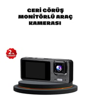 3 Kameralı Araç DVR 1080P Ön + HD Arka + İç Kamera Döngü Kayıt 2   Ekran