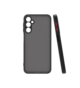 Galaxy A24 Kılıf Zore Hux Düğme ve Kapak Zıt Renk Kılıf (Lacivert)