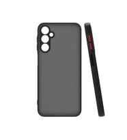 Galaxy A24 Kılıf Zore Hux Düğme ve Kapak Zıt Renk Kılıf (Lacivert)