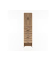 Hyperion Dolap 2 Raflı 7 Çekmeceli 2 Kapaklı 60x44x243 Çam-Çam
