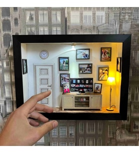 Oturma odası konsept fotoğraflı çerçeve