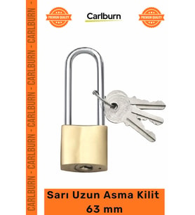 #AsmaKilit Çelik Gövdeli Yüksek Güvenlikli Dayanıklı Paslanmaz Pirinç Kaplama Sarı Uzun Asma Kilit