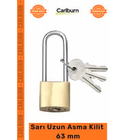 #AsmaKilit Çelik Gövdeli Yüksek Güvenlikli Dayanıklı Paslanmaz Pirinç Kaplama Sarı Uzun Asma Kilit