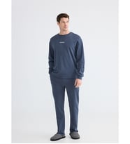 LC WAIKIKI Lacivert Standart Kalıp Erkek Baskılı Pijama Takım