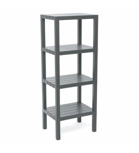 4 RAFLI GRİ MODÜLER ÜNİTE PLASTİK 38x29x100 cm GO-53-vice 01213