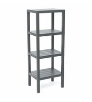 4 RAFLI GRİ MODÜLER ÜNİTE PLASTİK 38x29x100 cm GO-53-vice 01213