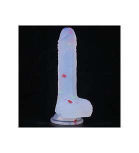 MYST COLOR Dildo Renkli Benekli Ultra Yumuşak Şeffaf Realistik Yapay Penis