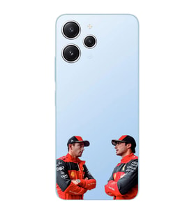 Xiaomi REDMI 12 Uyumlu Carlos Sainz ve Charles Leclerc Formula 1 Desenli Şeffaf Kılıfı