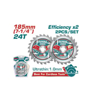 TOTAL DAİRE TESTERE YEDEK BIÇAK 185 MM 2 Lİ TAC2331853