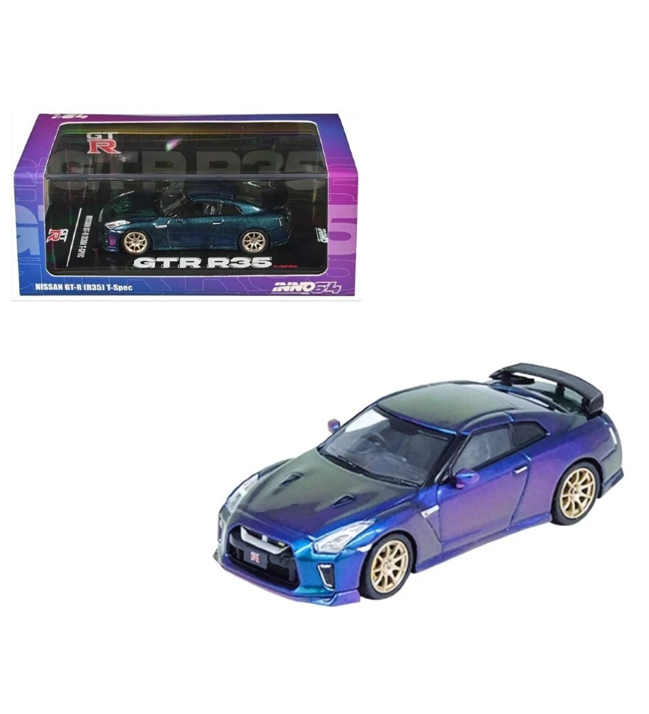 Inno 1:64 Nissan GT-R (R35) T-SPEC Midnight Purple IN64-R3TS-MP