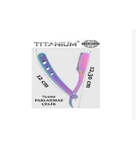 Titanium Çelik Ustura Saç Sakal Usturası Paslanmaz Çelik Profesyonel gökkuşağı bukalemun