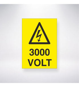 3000 Volt 21x28 Arkası Yapışkanlı Levha
